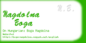 magdolna boga business card